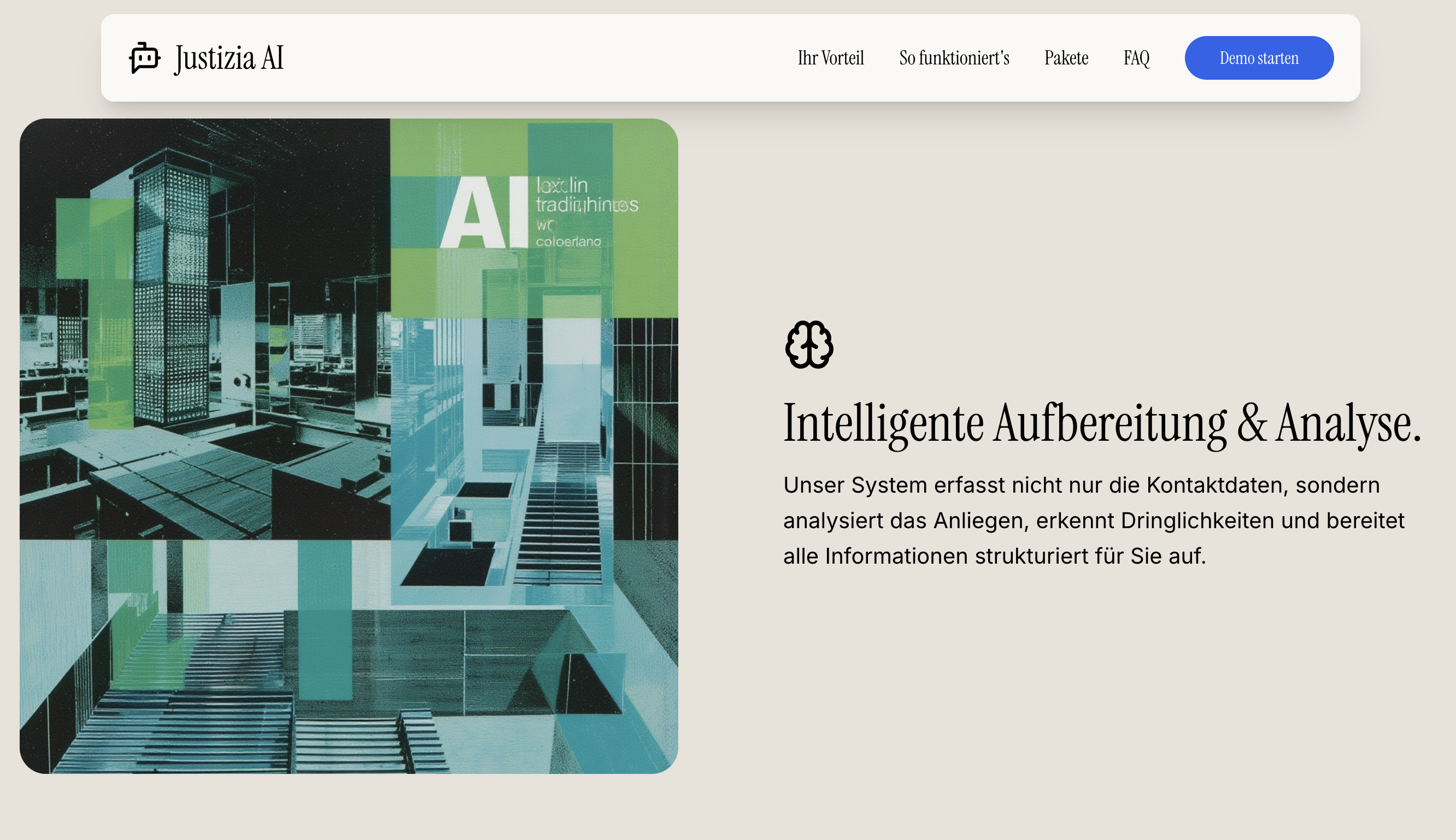 Justizia AI analysis feature